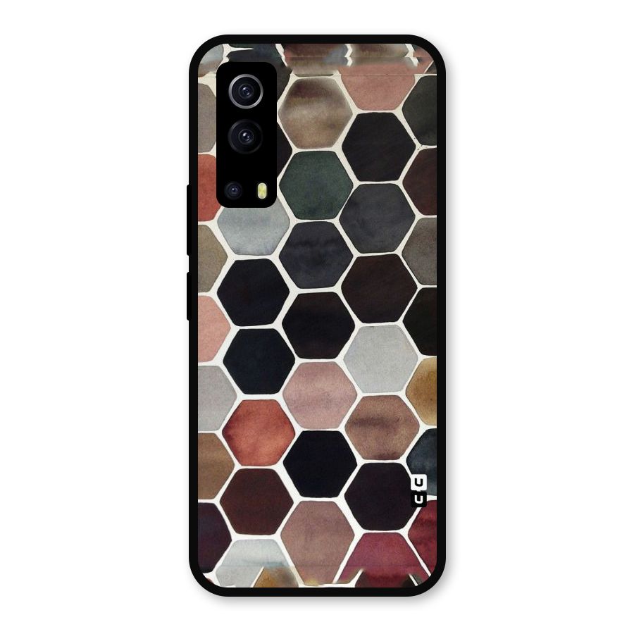 Elite Pastel Hexagons Metal Back Case for iQOO Z3