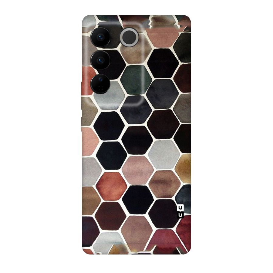 Elite Pastel Hexagons Original Polycarbonate Back Case for Vivo V27
