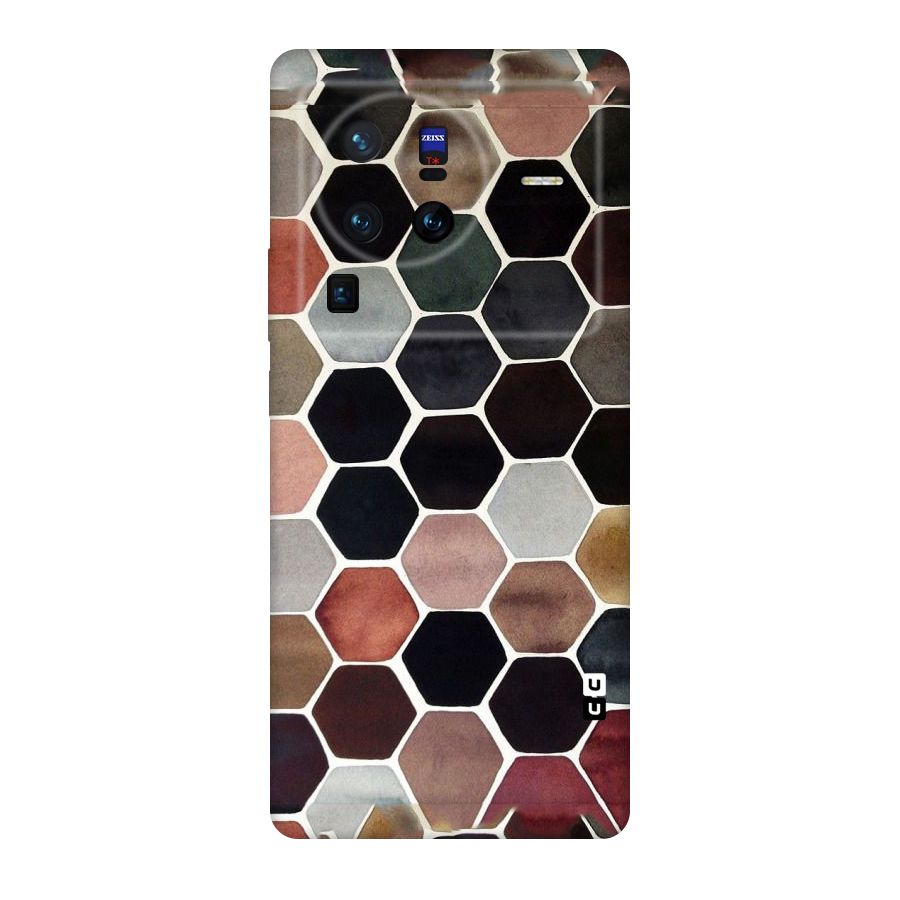 Elite Pastel Hexagons Original Polycarbonate Back Case for Vivo X80