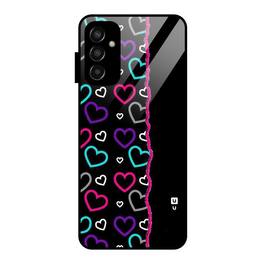 Empty Hearts Glass Back Case for Galaxy F13