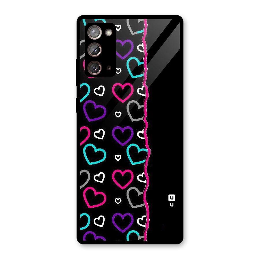 Empty Hearts Glass Back Case for Galaxy Note 20