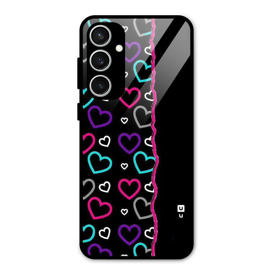 Empty Hearts Glass Back Case for Galaxy S23 FE