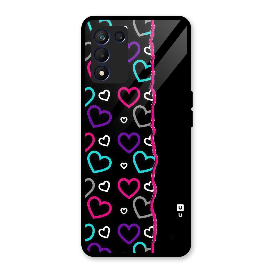 Empty Hearts Glass Back Case for Realme 9 5G Speed