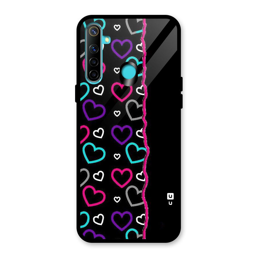 Empty Hearts Glass Back Case for Realme Narzo 10