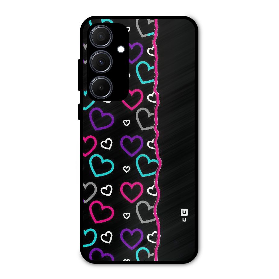 Empty Hearts Metal Back Case for Galaxy A35