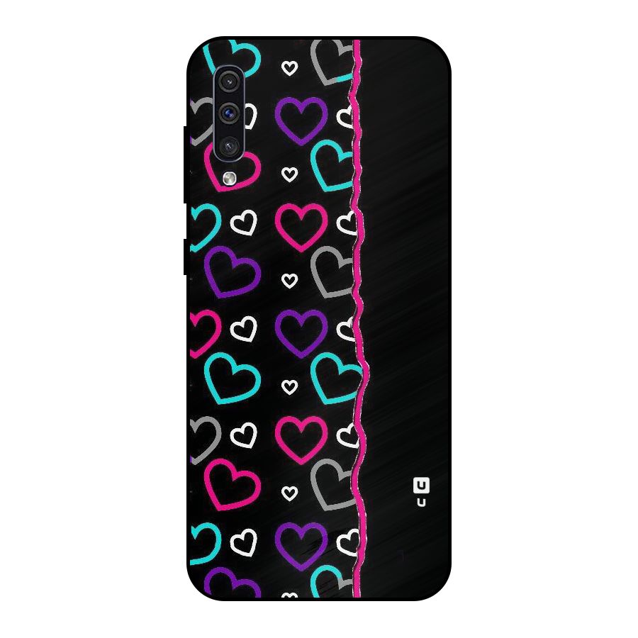 Empty Hearts Metal Back Case for Galaxy A50s