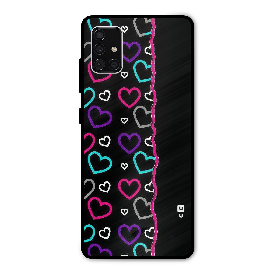 Empty Hearts Metal Back Case for Galaxy A51