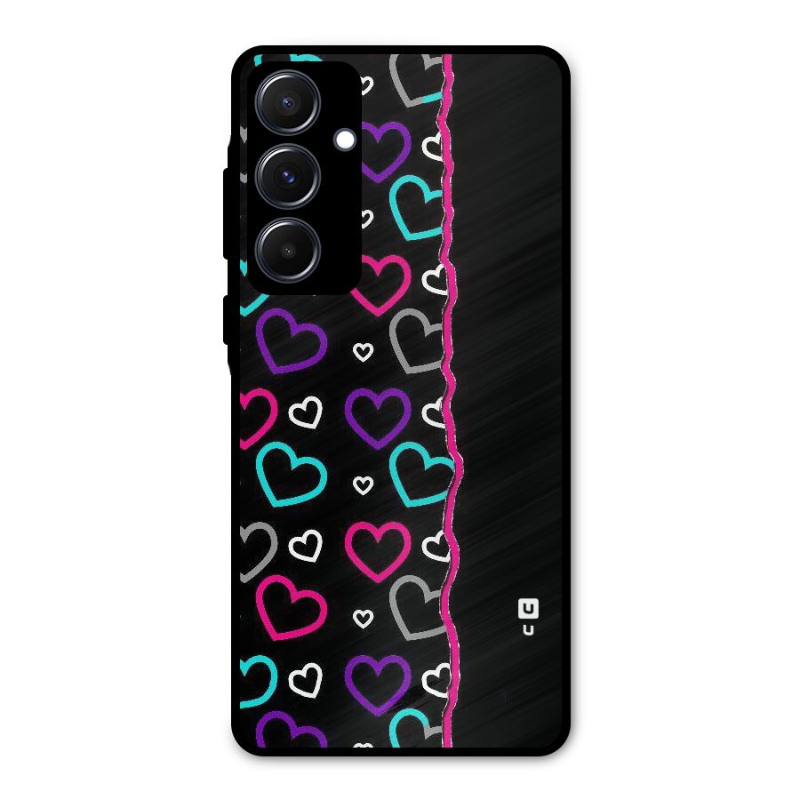 Empty Hearts Metal Back Case for Galaxy A55