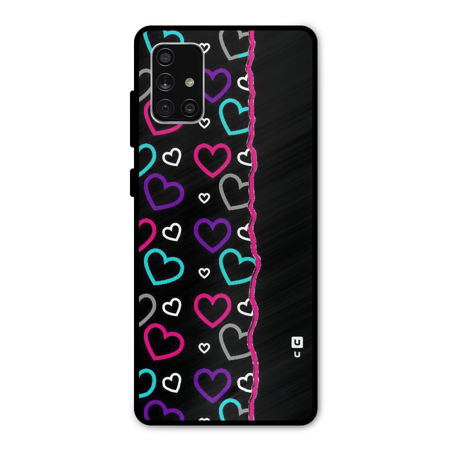 Empty Hearts Metal Back Case for Galaxy A71