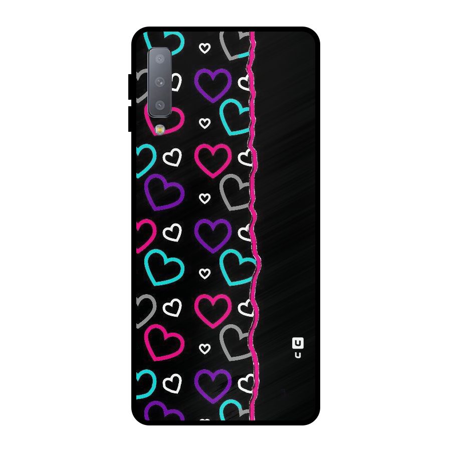 Empty Hearts Metal Back Case for Galaxy A7 (2018)