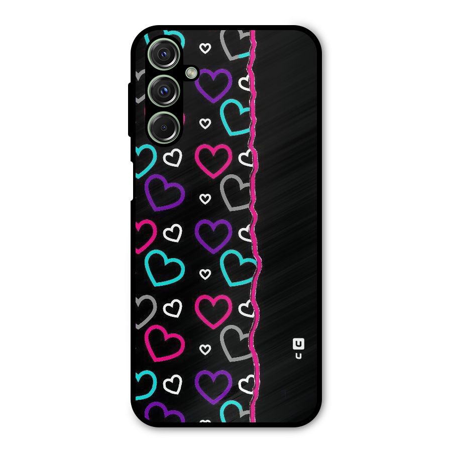 Empty Hearts Metal Back Case for Galaxy F34