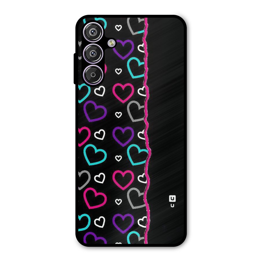 Empty Hearts Metal Back Case for Galaxy M15