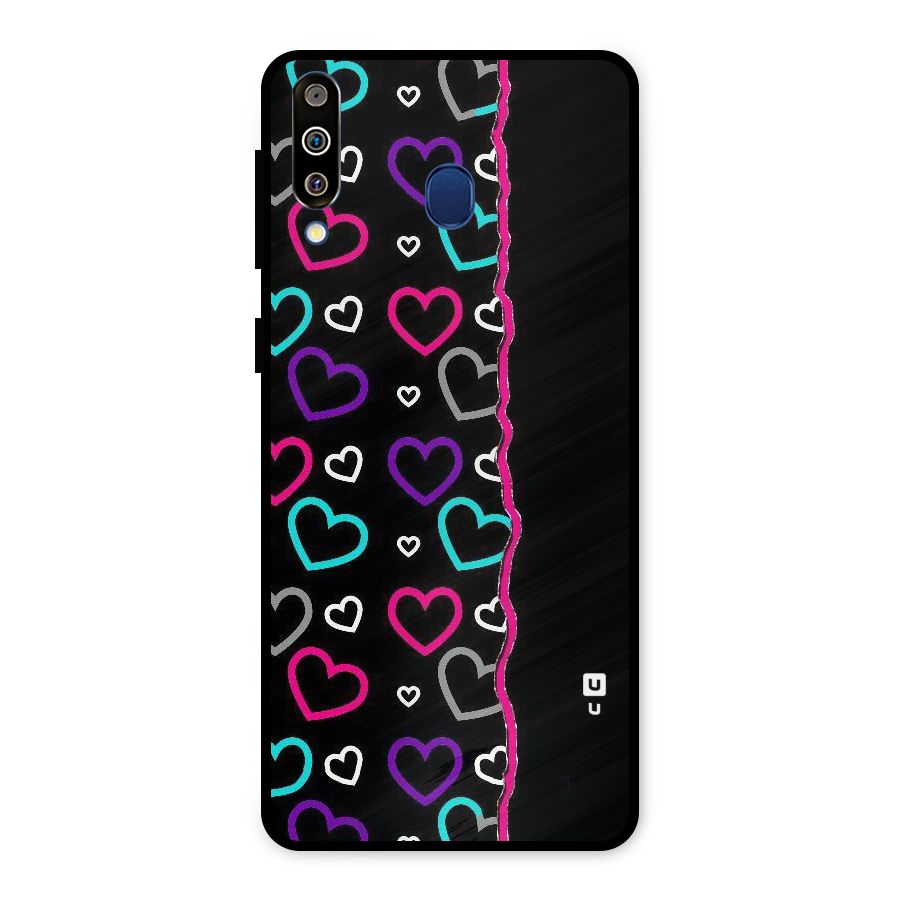 Empty Hearts Metal Back Case for Galaxy M30