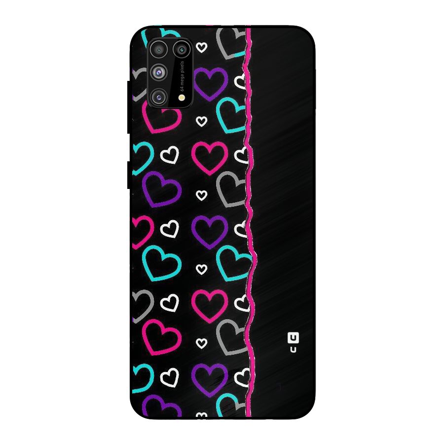 Empty Hearts Metal Back Case for Galaxy M31