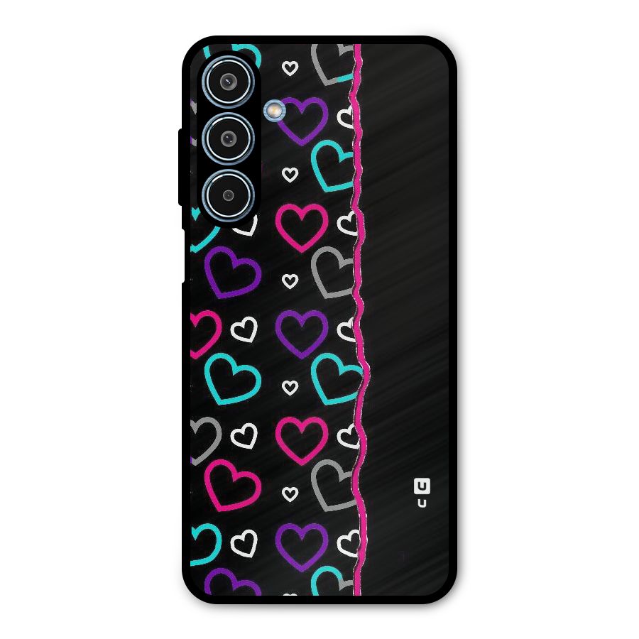 Empty Hearts Metal Back Case for Galaxy M35