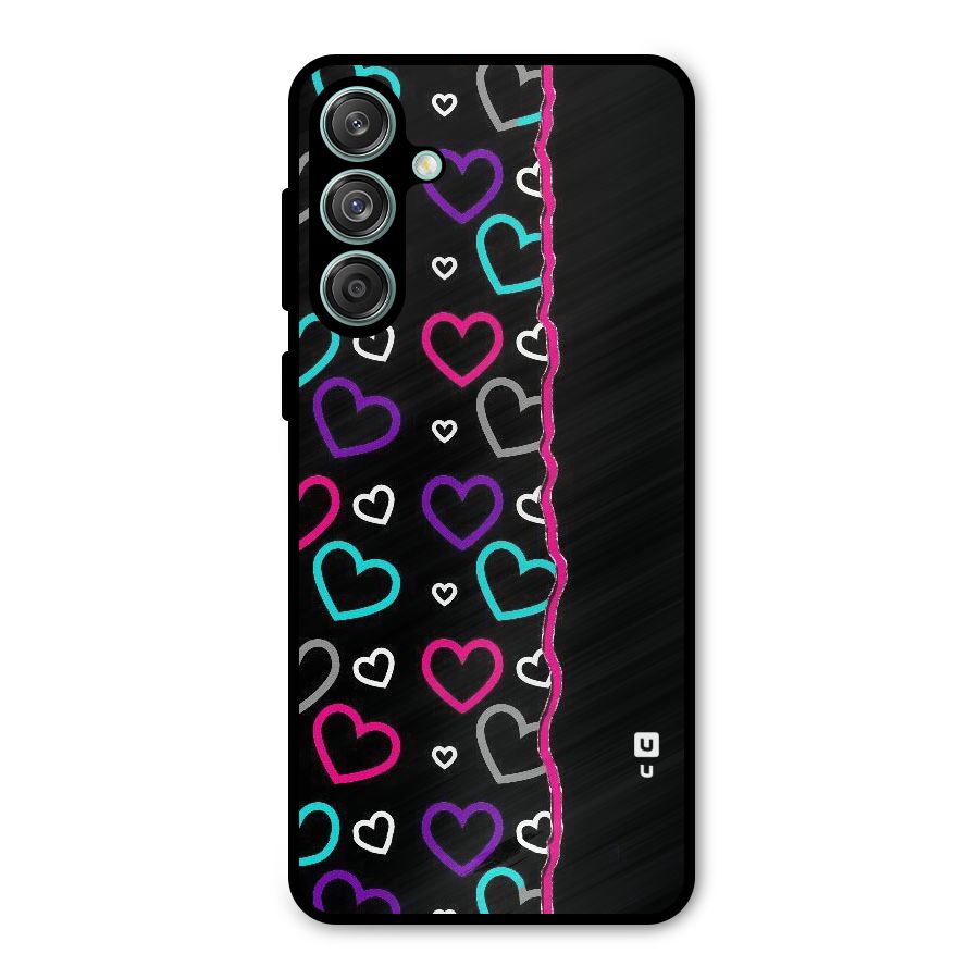 Empty Hearts Metal Back Case for Galaxy M55 5G