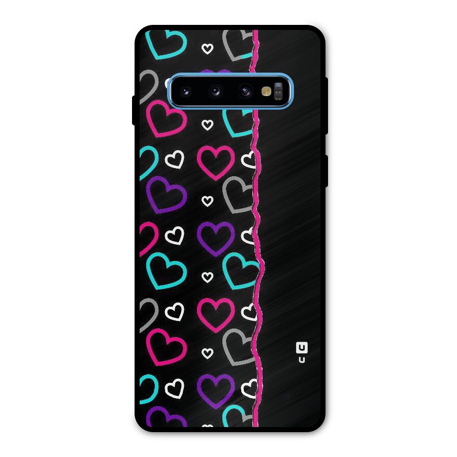 Empty Hearts Metal Back Case for Galaxy S10
