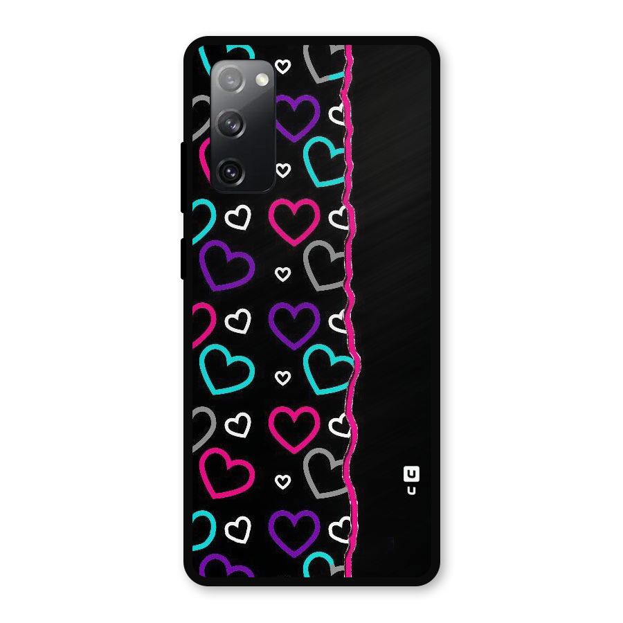 Empty Hearts Metal Back Case for Galaxy S20 FE