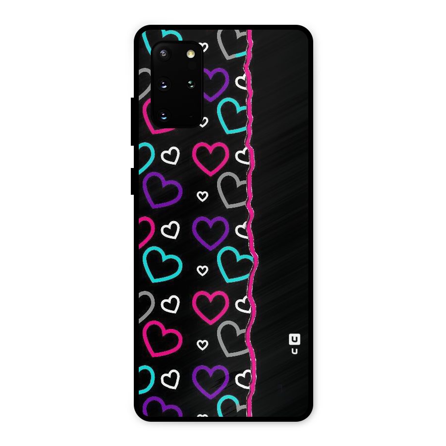 Empty Hearts Metal Back Case for Galaxy S20 Plus