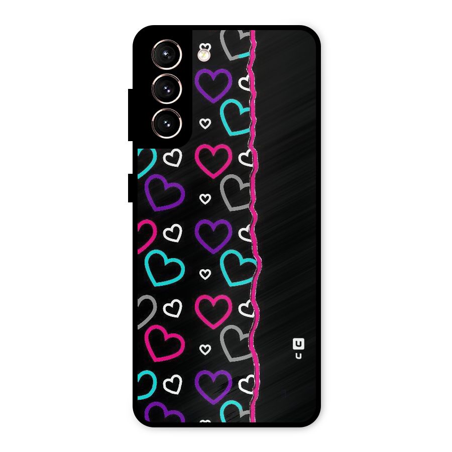 Empty Hearts Metal Back Case for Galaxy S21 5G