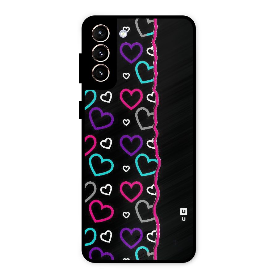 Empty Hearts Metal Back Case for Galaxy S21 Plus
