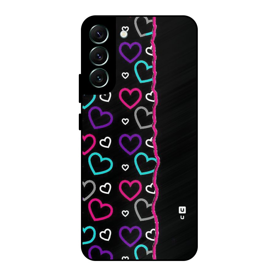 Empty Hearts Metal Back Case for Galaxy S22 Plus 5G