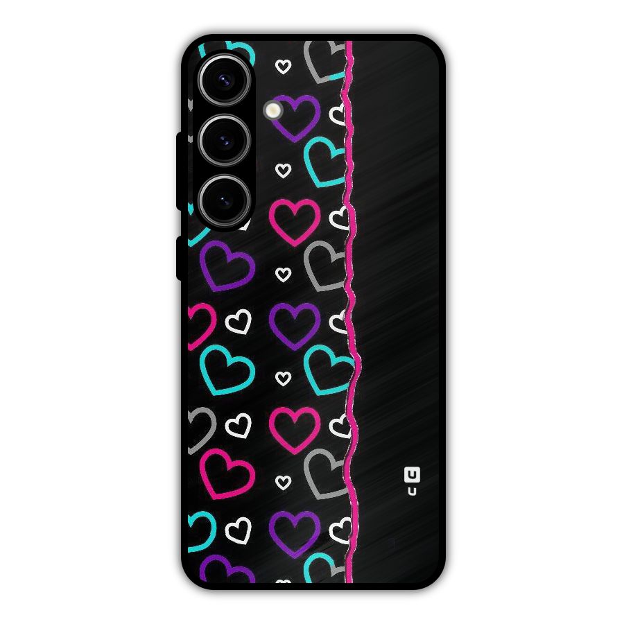 Empty Hearts Metal Back Case for Galaxy S24 Plus