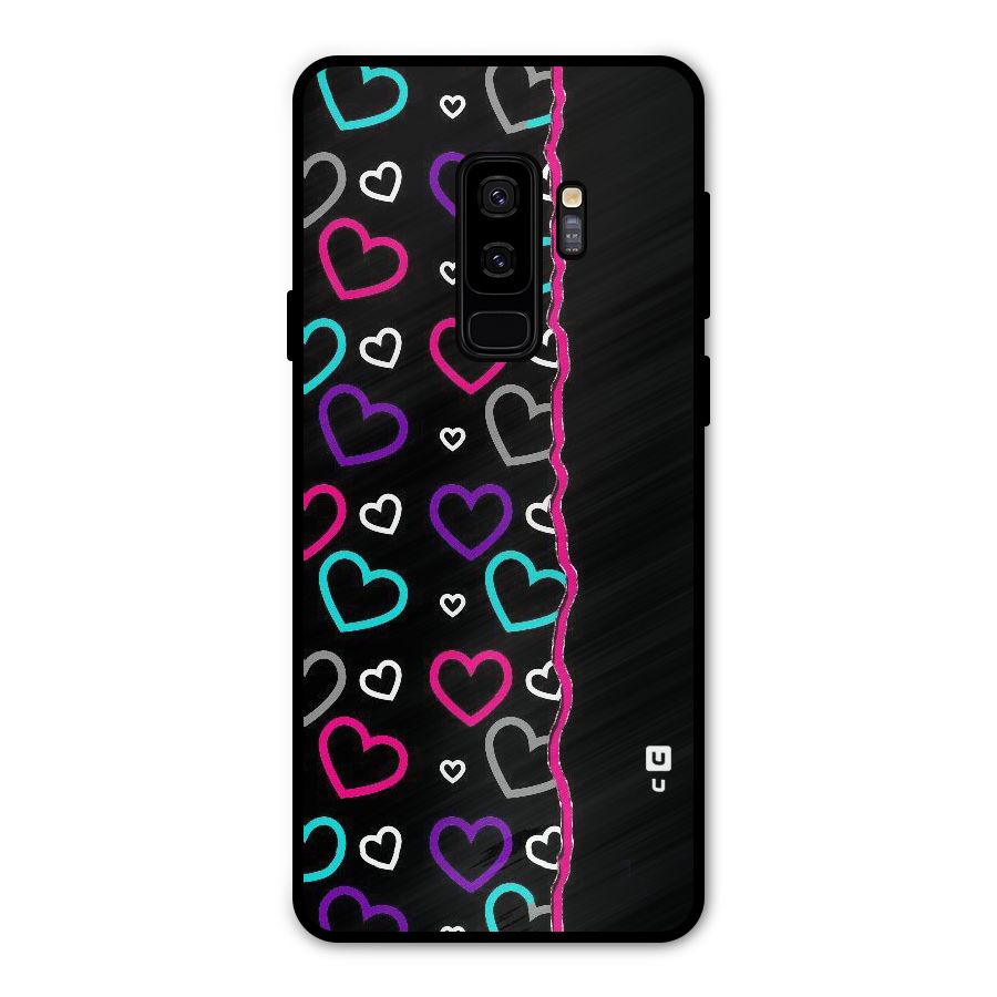 Empty Hearts Metal Back Case for Galaxy S9 Plus