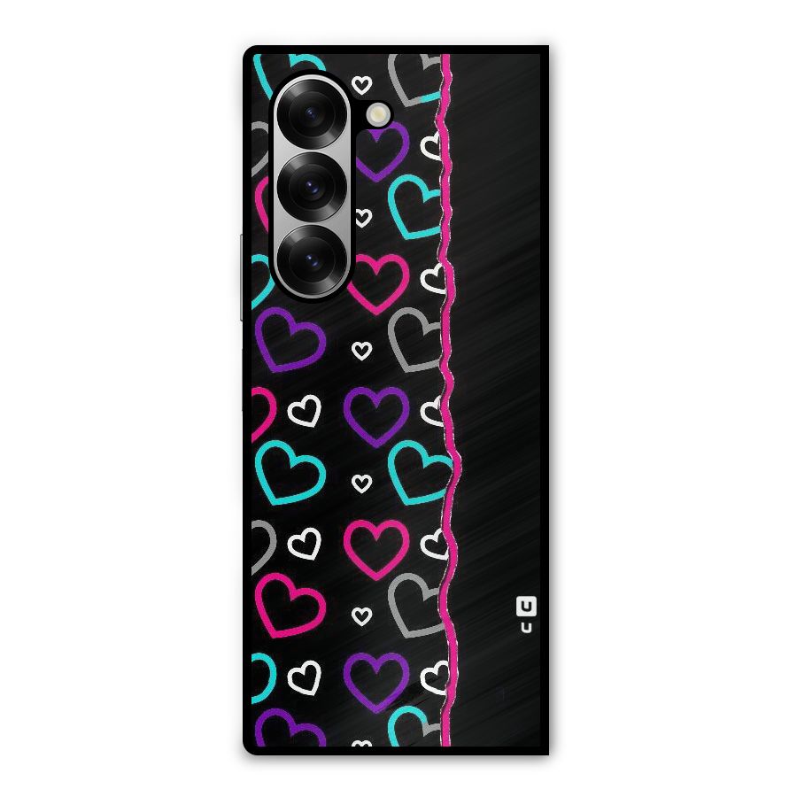 Empty Hearts Metal Back Case for Galaxy Z Fold6
