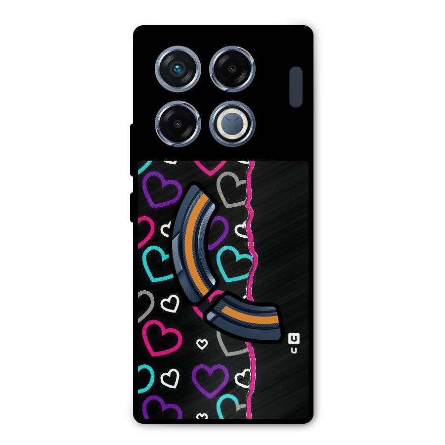 Empty Hearts Metal Back Case for Infinix GT 20 Pro
