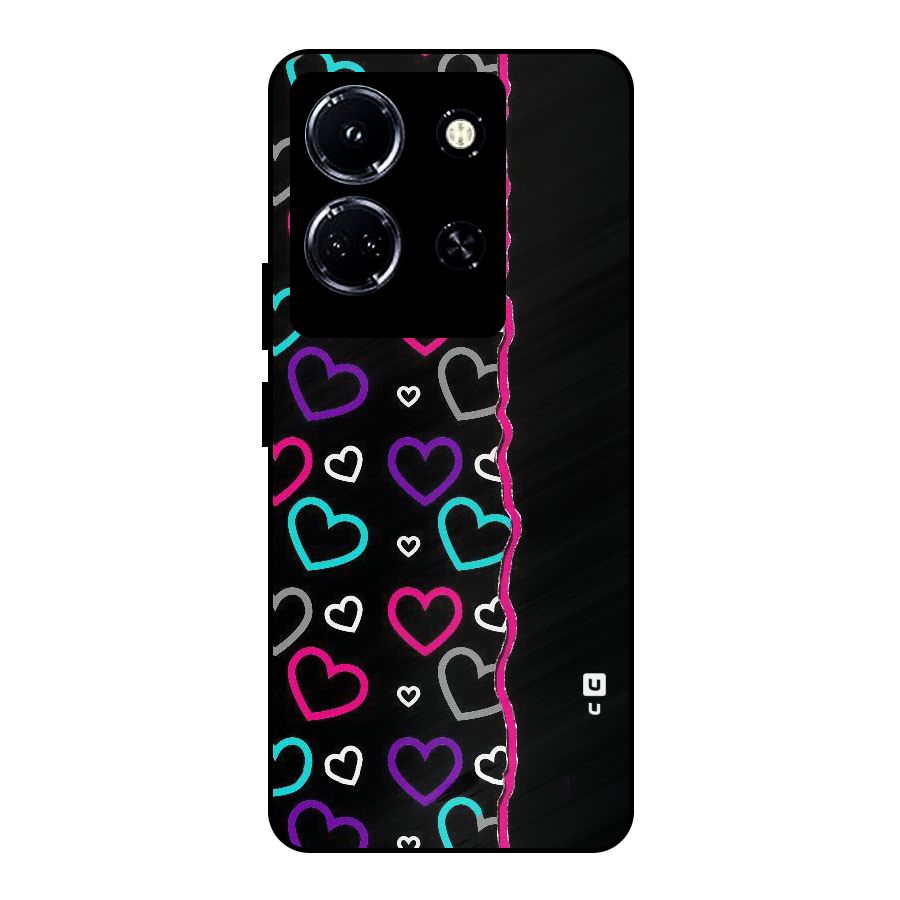 Empty Hearts Metal Back Case for Infinix Note 30 5G