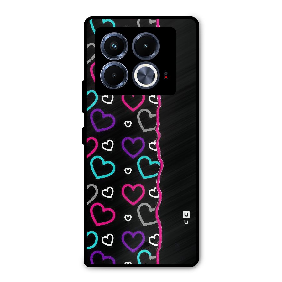 Empty Hearts Metal Back Case for Infinix Note 40 5G
