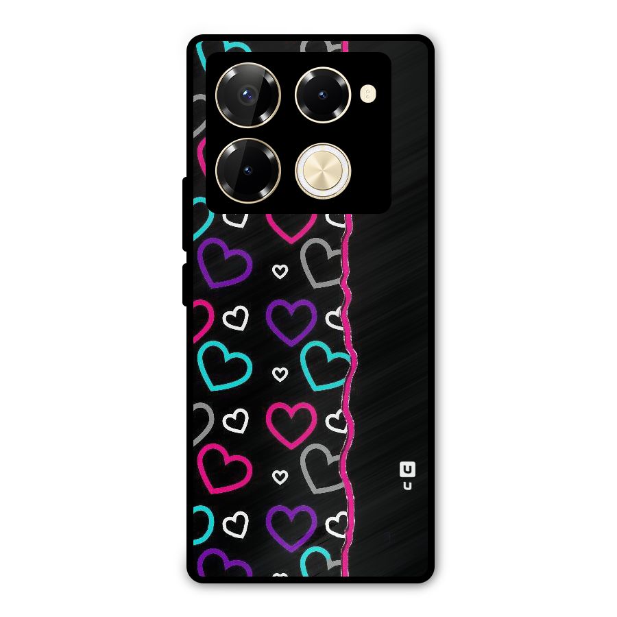 Empty Hearts Metal Back Case for Infinix Note 40 Pro
