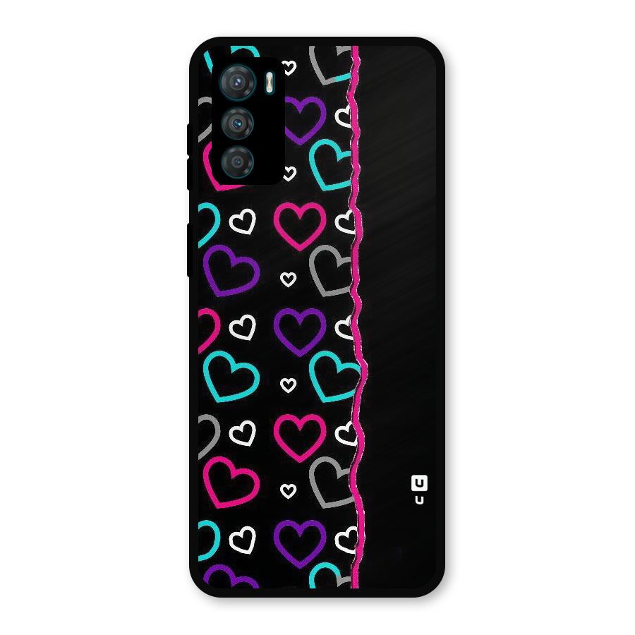 Empty Hearts Metal Back Case for Moto G42