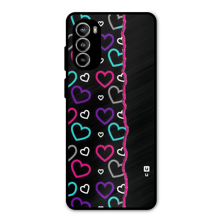 Empty Hearts Metal Back Case for Moto G52