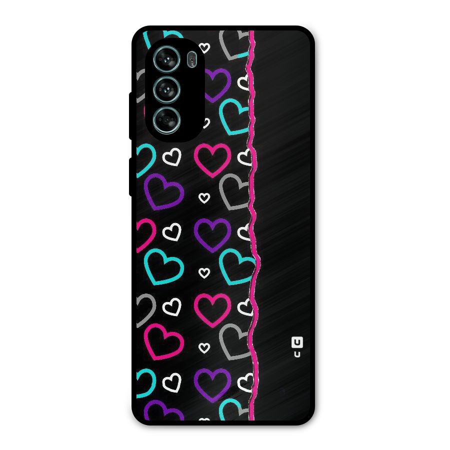 Empty Hearts Metal Back Case for Moto G62