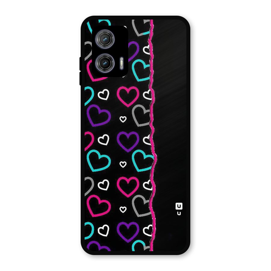 Empty Hearts Metal Back Case for Moto G73