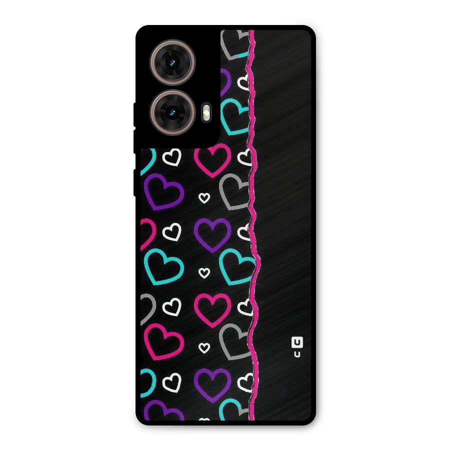 Empty Hearts Metal Back Case for Moto G85