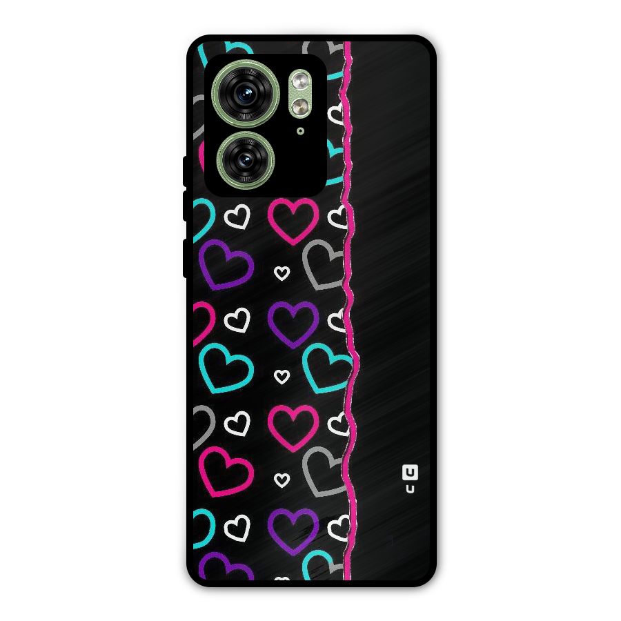 Empty Hearts Metal Back Case for Motorola Edge 40 5G