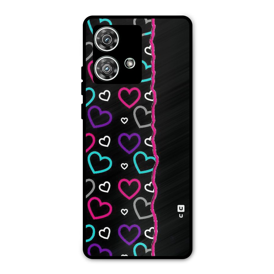 Empty Hearts Metal Back Case for Motorola Edge 40 Neo