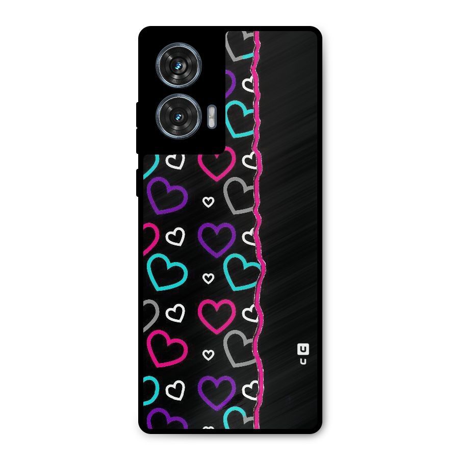 Empty Hearts Metal Back Case for Motorola Edge 50 Fusion