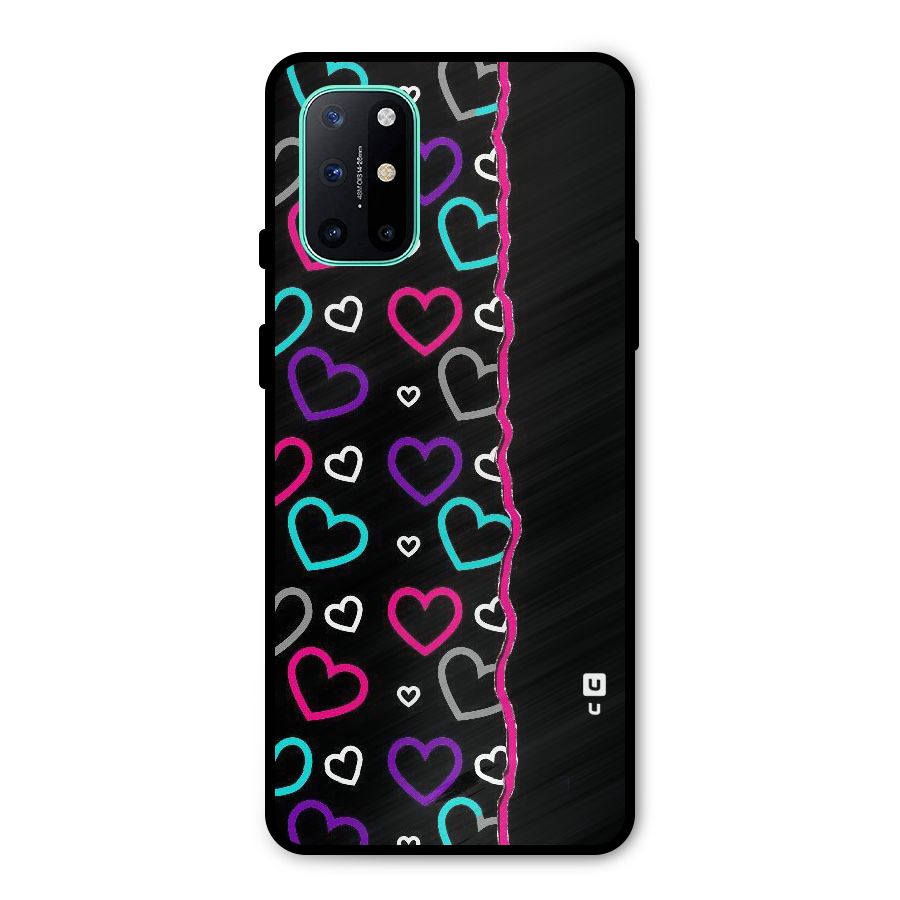 Empty Hearts Metal Back Case for OnePlus 8T