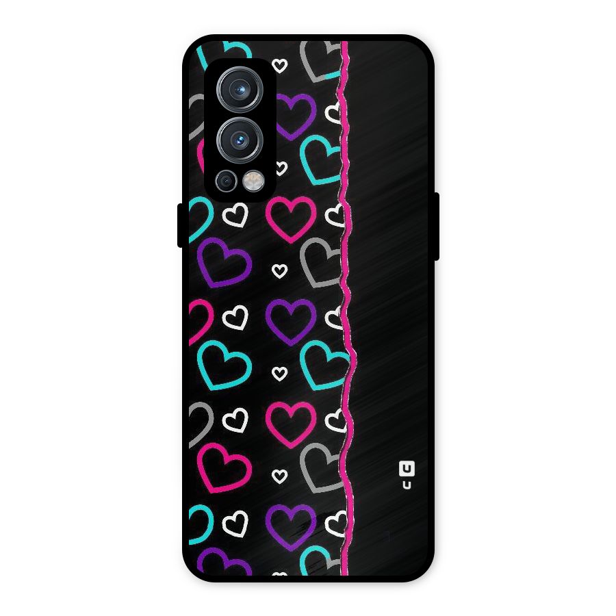 Empty Hearts Metal Back Case for OnePlus Nord 2 5G