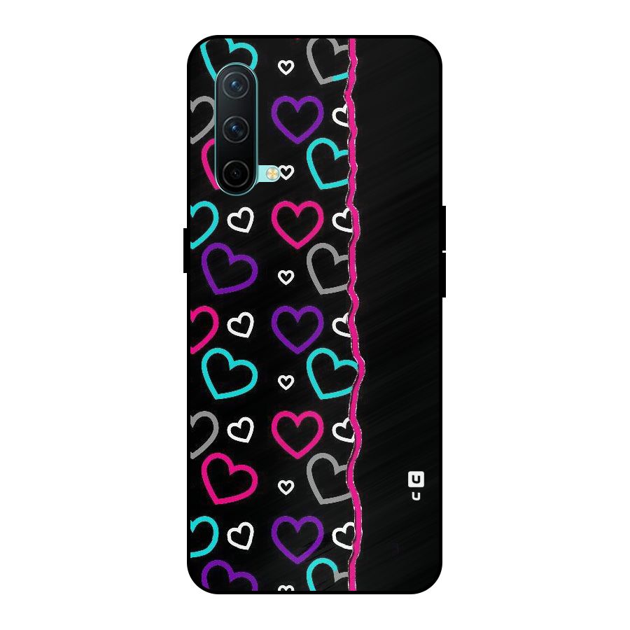 Empty Hearts Metal Back Case for OnePlus Nord CE 5G
