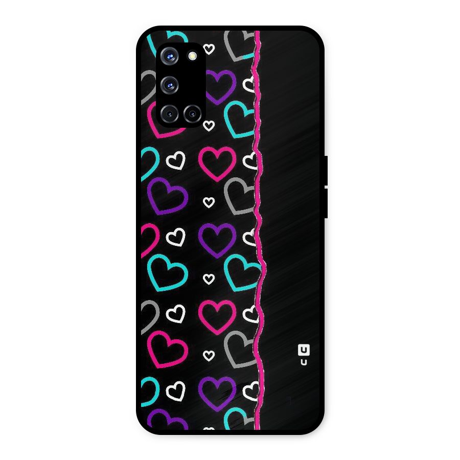 Empty Hearts Metal Back Case for Oppo A52