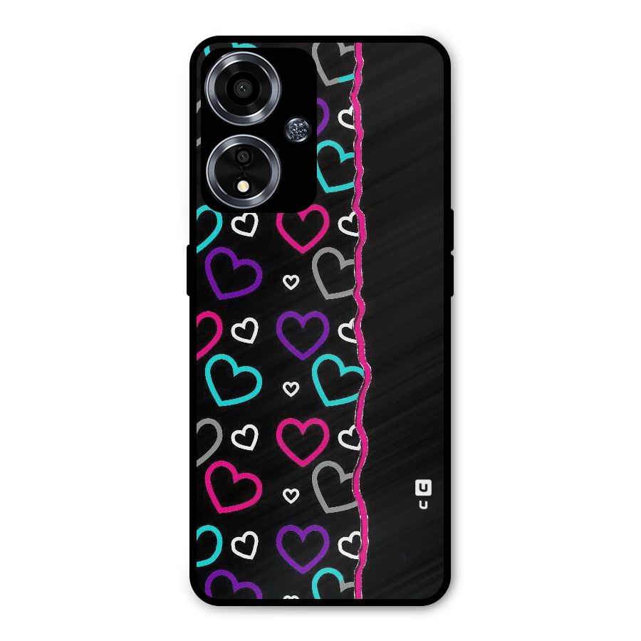 Empty Hearts Metal Back Case for Oppo A59
