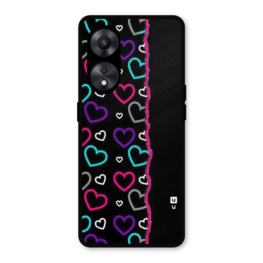 Empty Hearts Metal Back Case for Oppo A78
