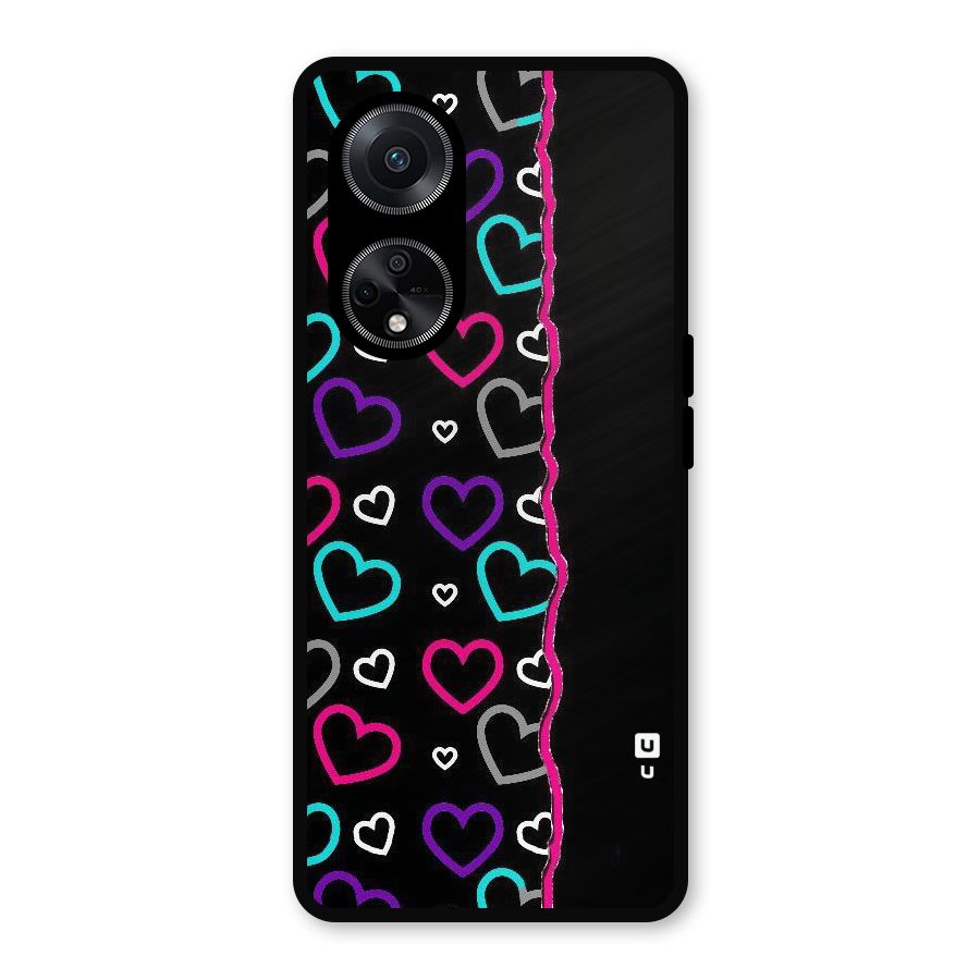 Empty Hearts Metal Back Case for Oppo F23