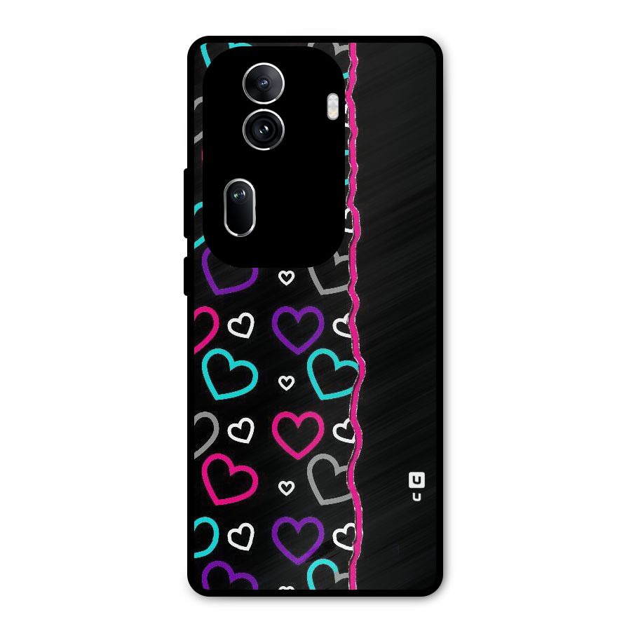 Empty Hearts Metal Back Case for Oppo Reno11 Pro 5G