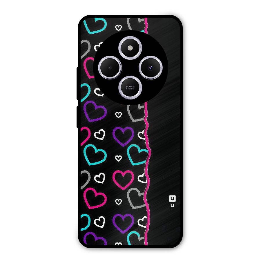 Empty Hearts Metal Back Case for Poco C75 5G